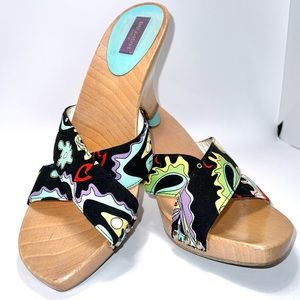 Emilio Pucci - Wood slide - EUC